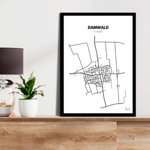 Damwald plattegrond lijntekening