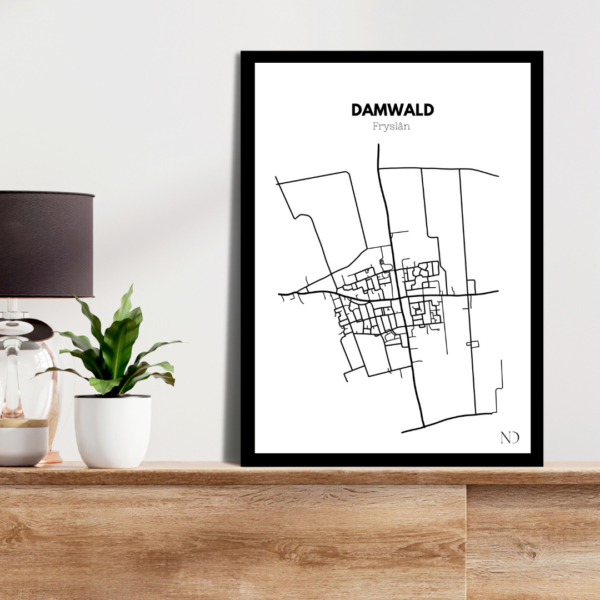 Damwald plattegrond lijntekening